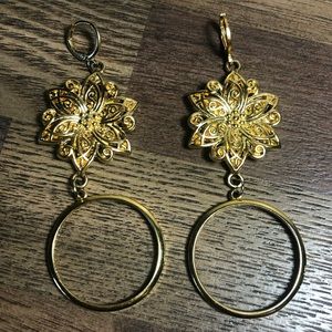 Gold Plated Floral Earrings